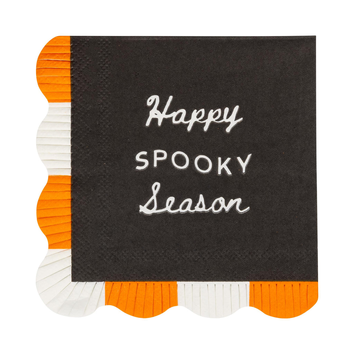 Happy Spooky Season Paper Fringed Cocktail Napkins