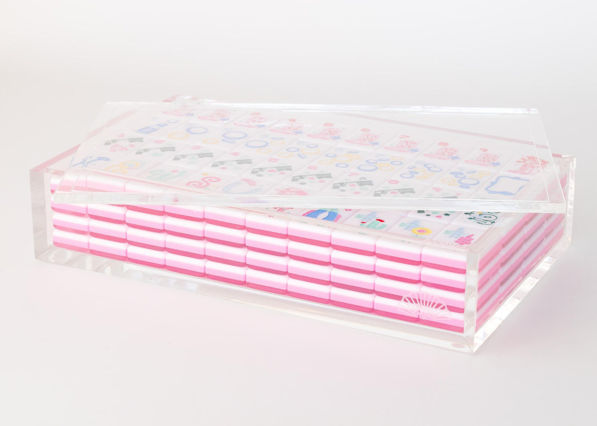 Classic Acrylic Box for Miss Mahjong Tiles - The Preppy Bunny