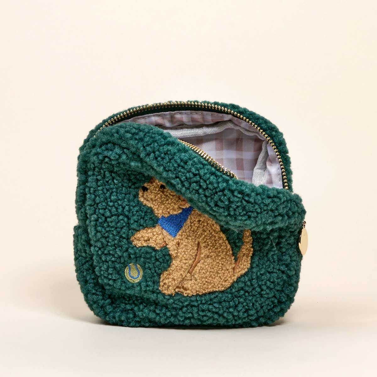 Teddy Pouch–Square Puppy Playtime - The Preppy Bunny