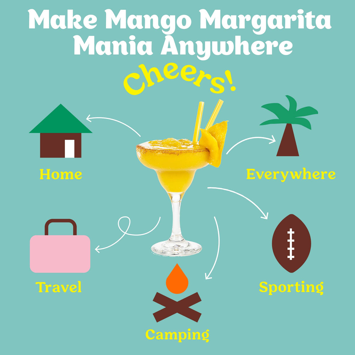 Mango Margarita Cocktail / Mocktail Mixer - Single Serving
