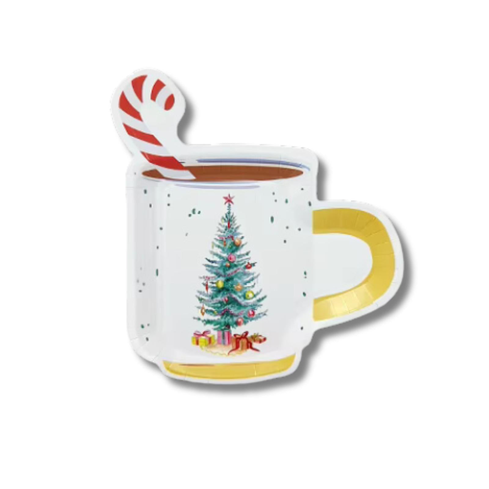 Hot Cocoa Christmas Paper Plate - The Preppy Bunny