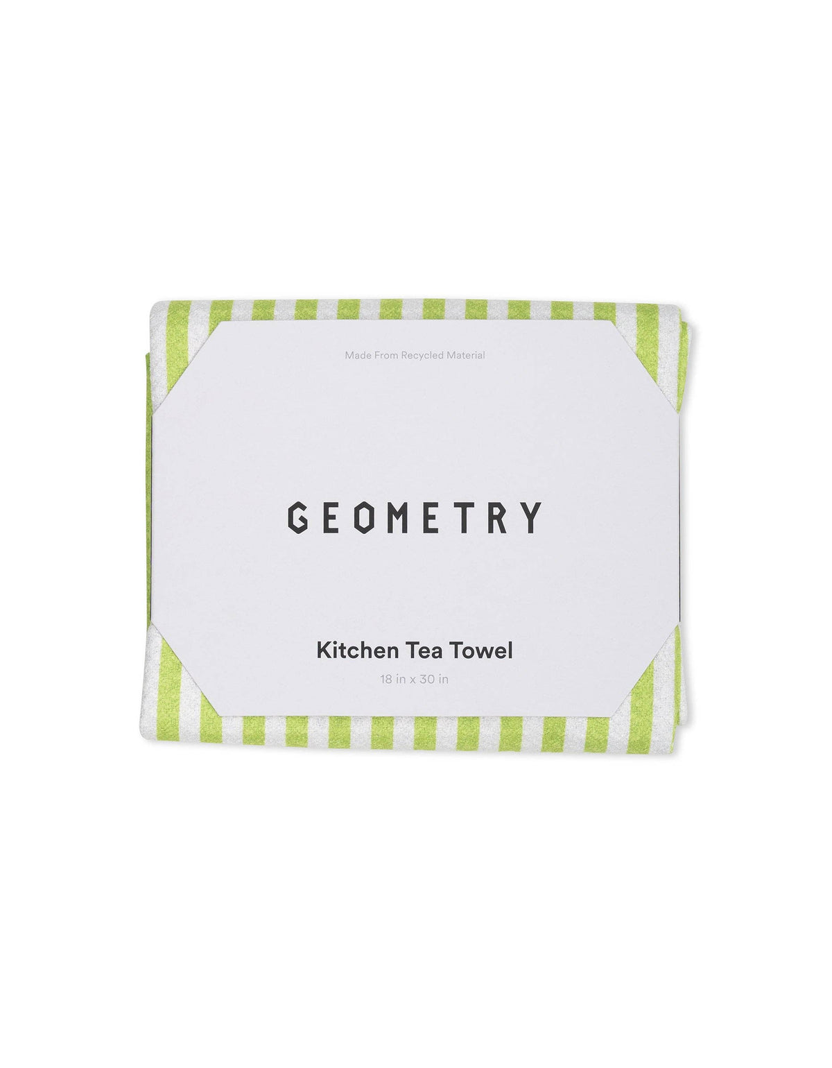 Stripe Green Geometry Tea Towel - The Preppy Bunny