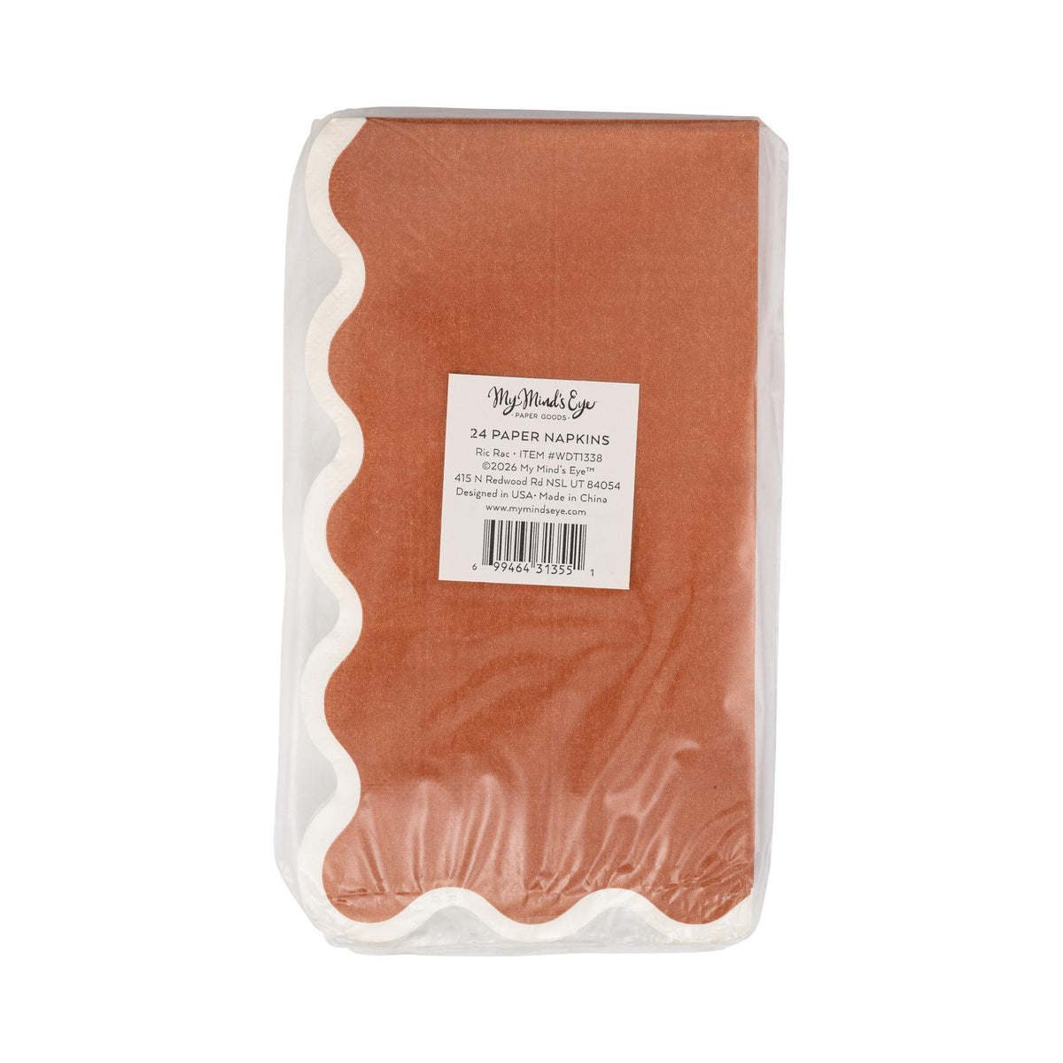 Rust Ric Rac Dinner Paper Napkins
