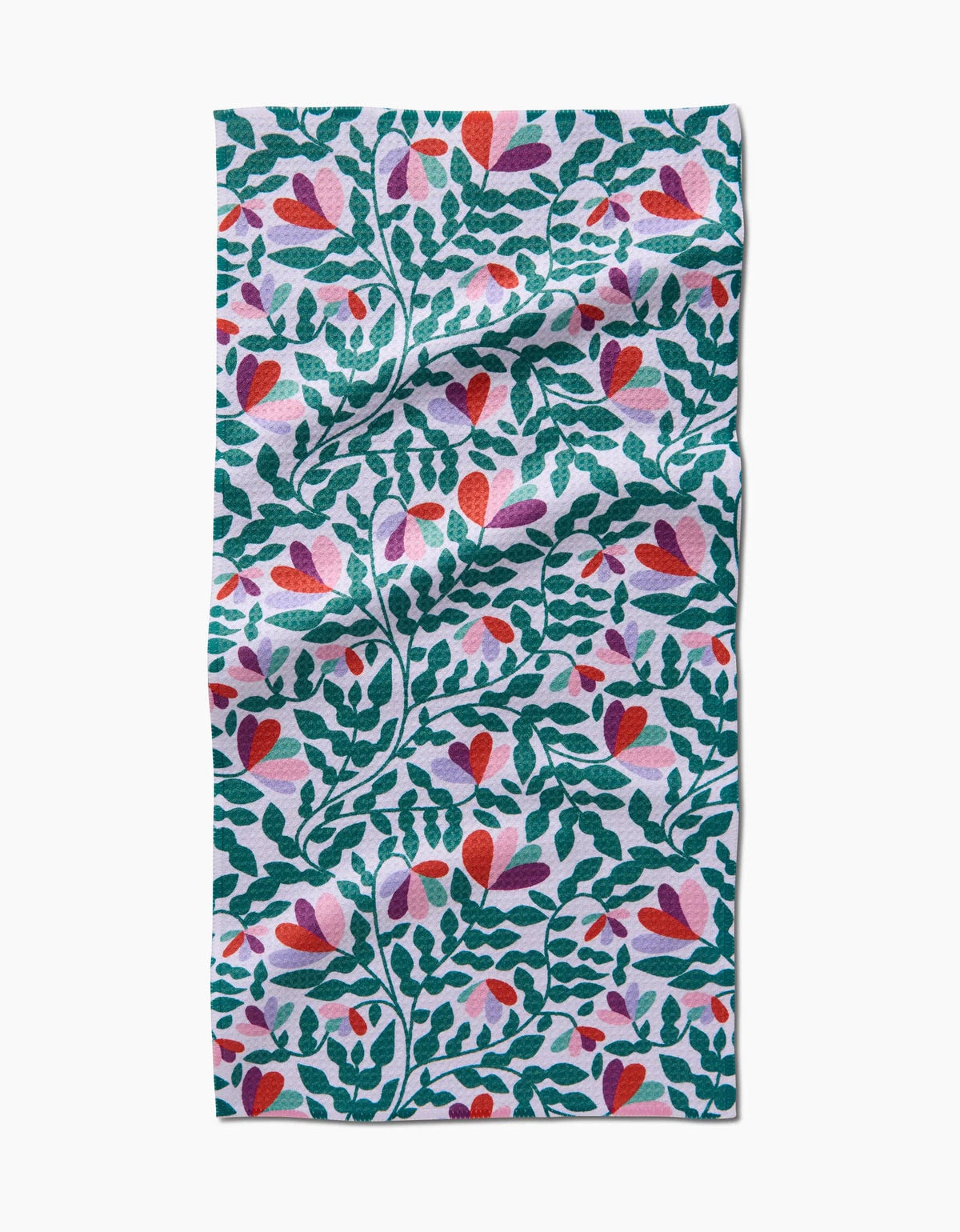 Spring Wavy Leaves Bar Towel by Geometry