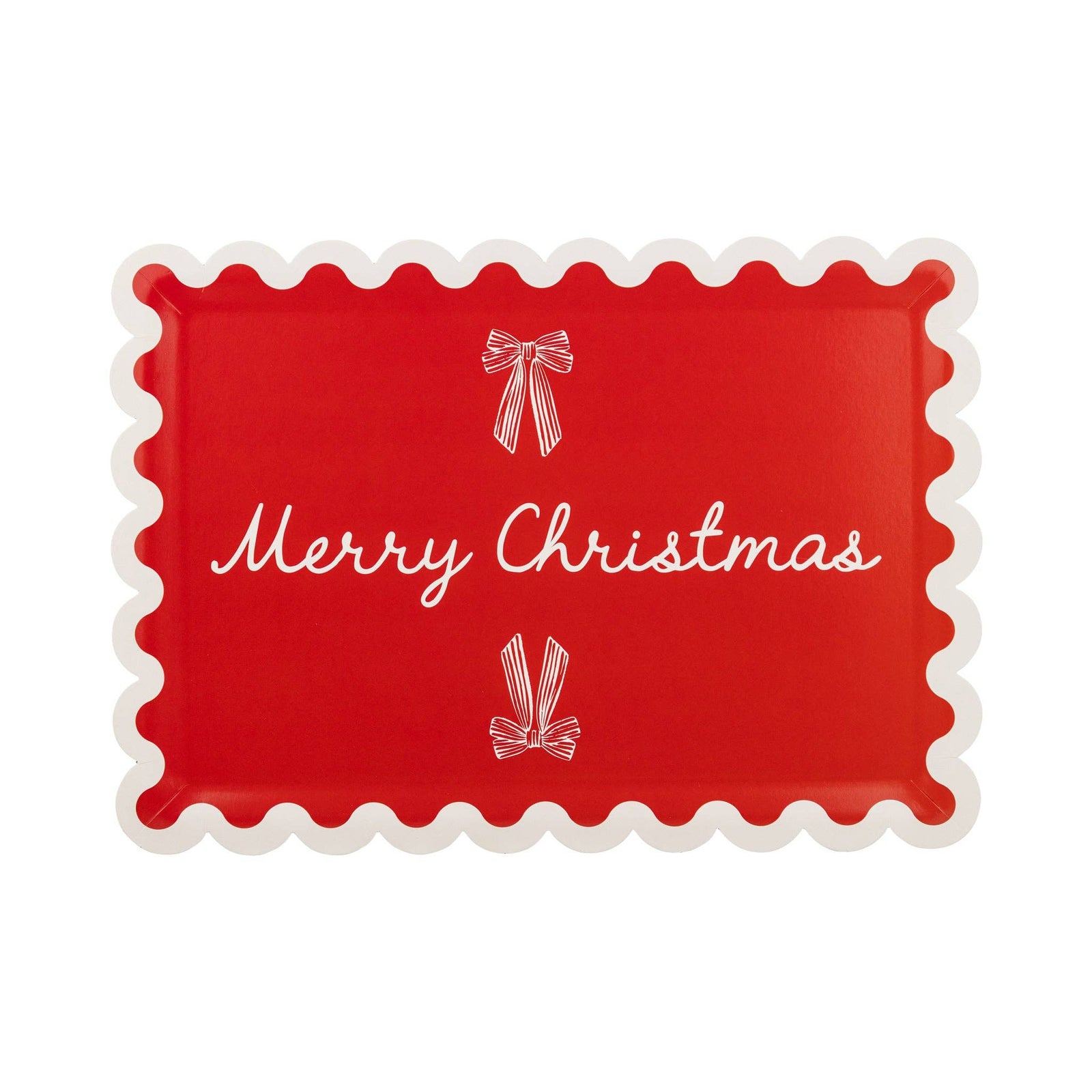 Merry Christmas Paper Platter - The Preppy Bunny
