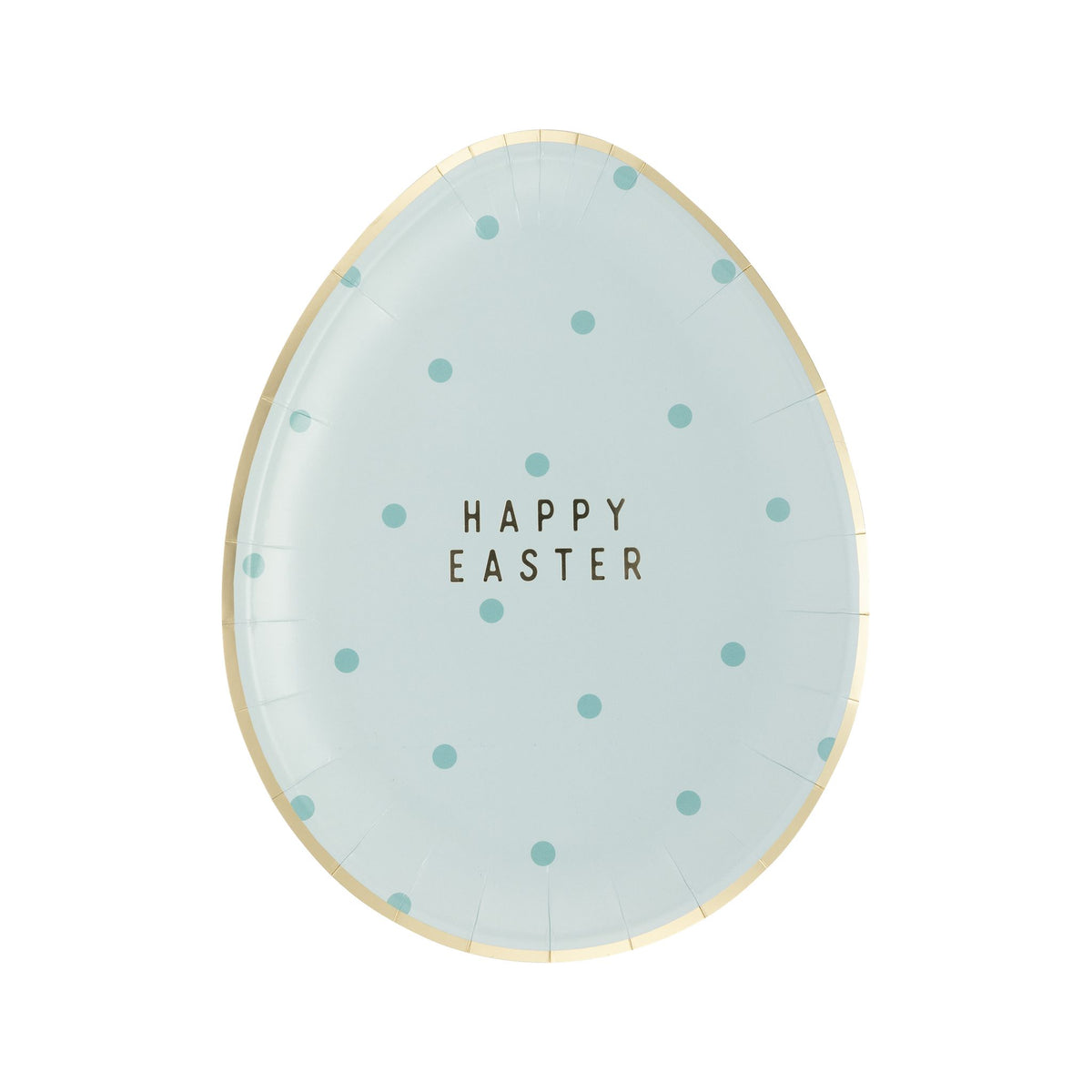 Polka Dot Egg Shaped Paper Plate Set - The Preppy Bunny