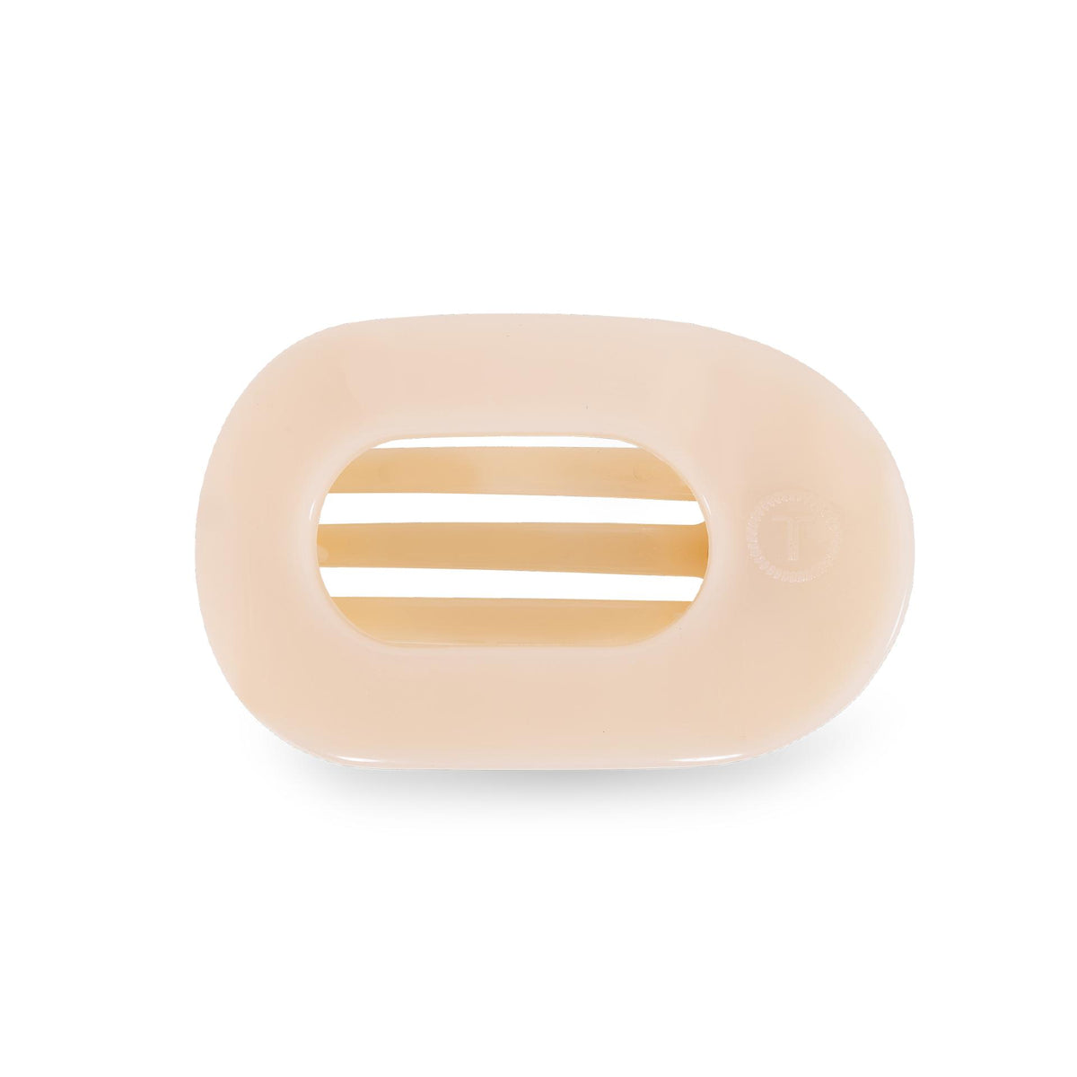 Round Flat Hair Clip | Small | Almond Beige