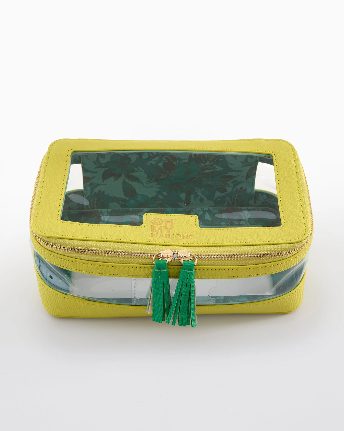 Chartreuse Mahjong Tile Storage Bag