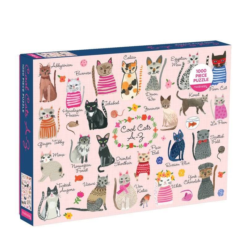 Cool Cats A-Z 1000 Piece Jigsaw Puzzle - The Preppy Bunny