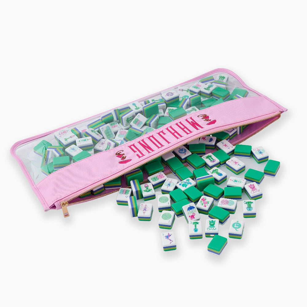 Cotton Candy Monkey Mahjong Bag - The Preppy Bunny