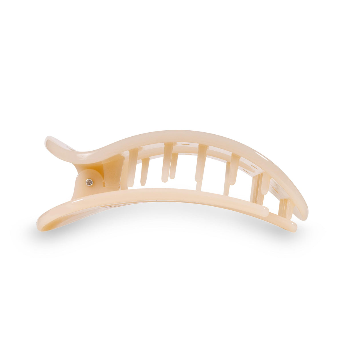 Round Flat Hair Clip | Medium | Almond Beige