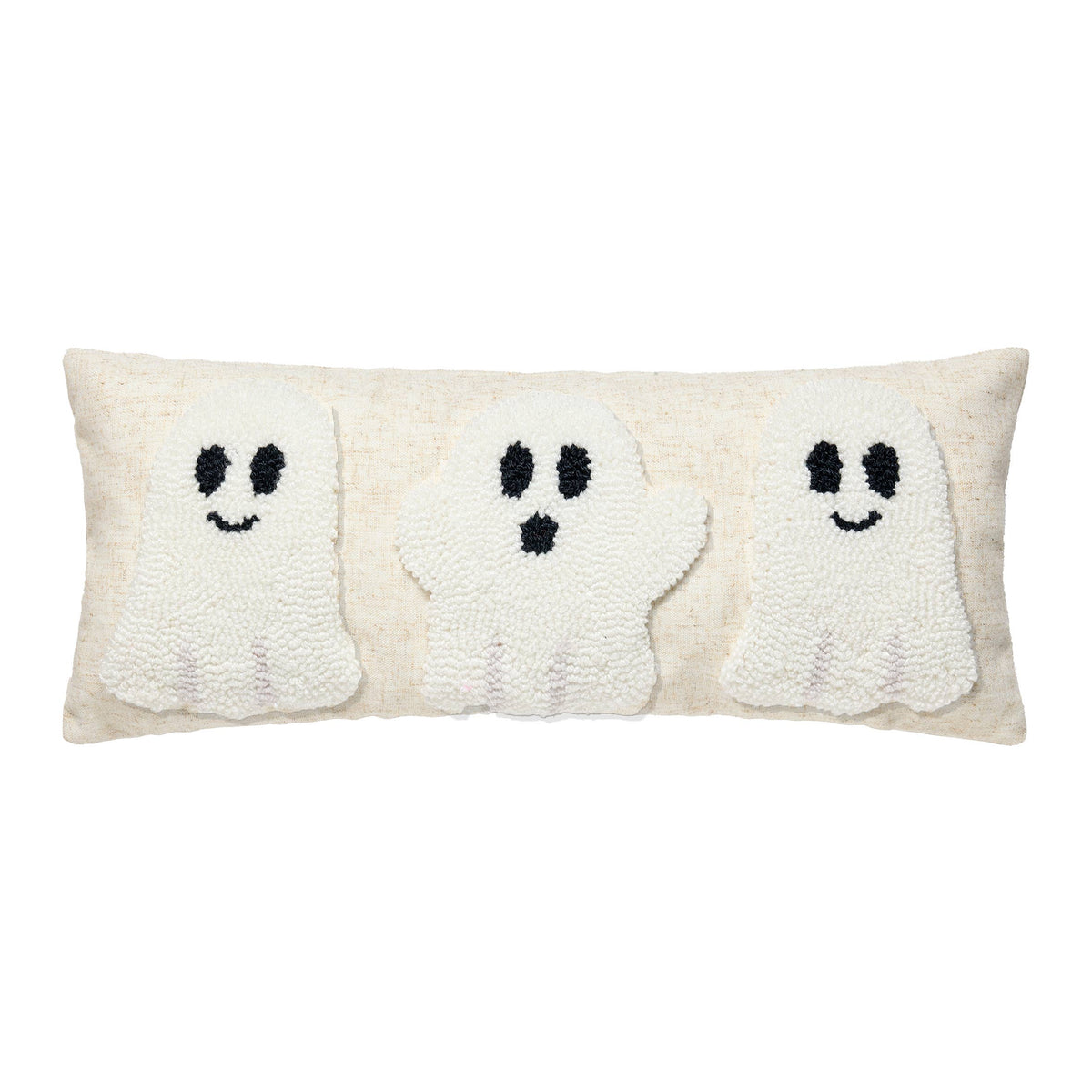 Ghost Trio Hook On Flax Pillow