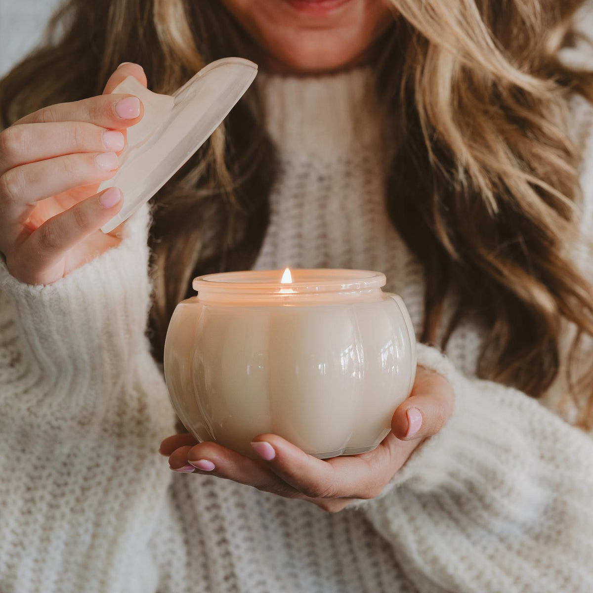 Warm and Cozy Soy Candle - 20oz Pumpkin Jar - The Preppy Bunny