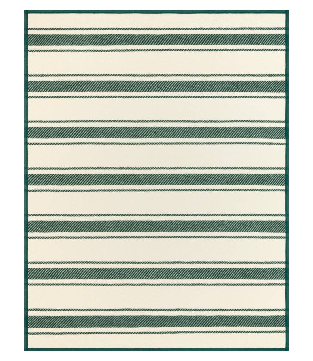 Dockside Stripe Evergreen Blanket by ChappyWrap - The Preppy Bunny