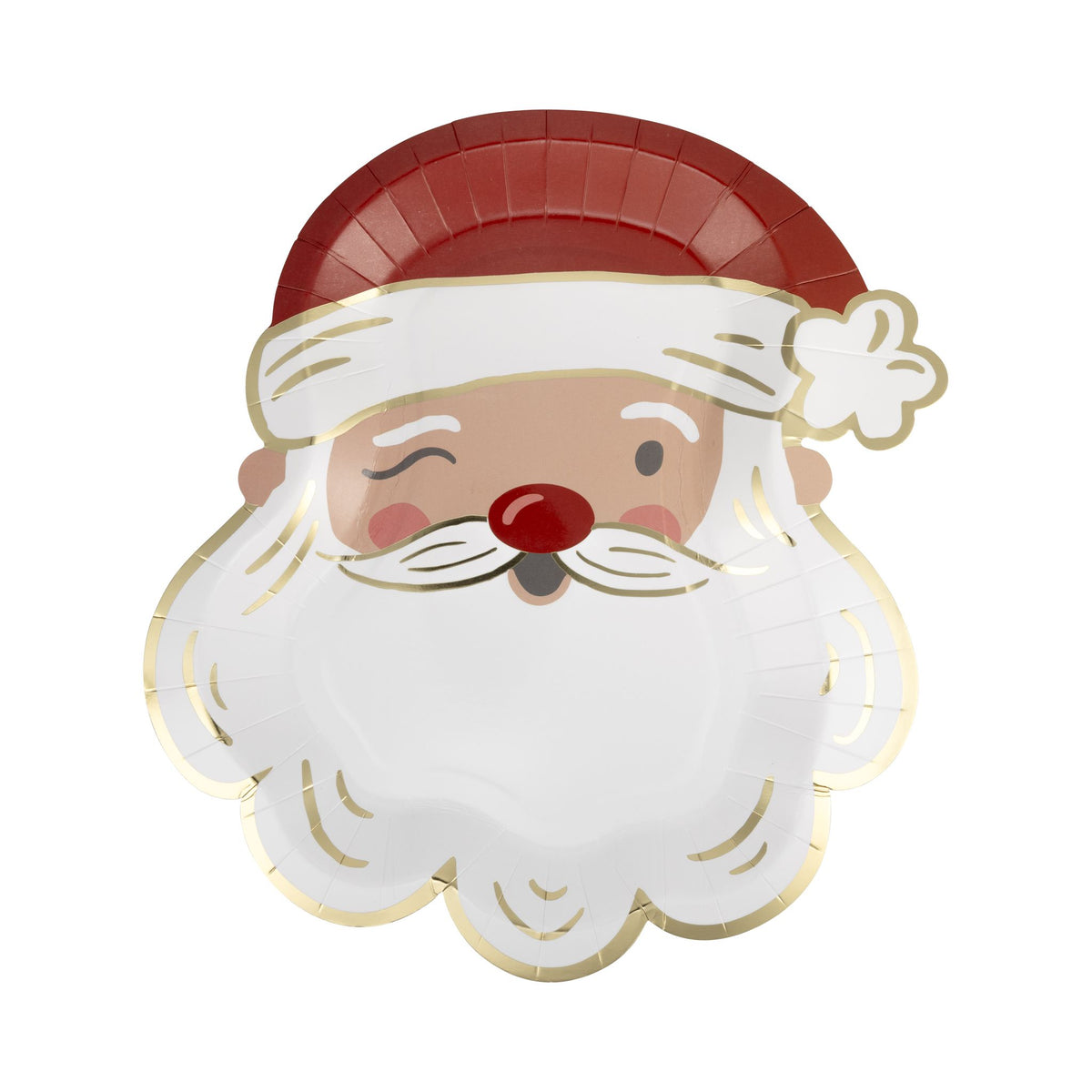 Santa Face Shaped Paper Plates