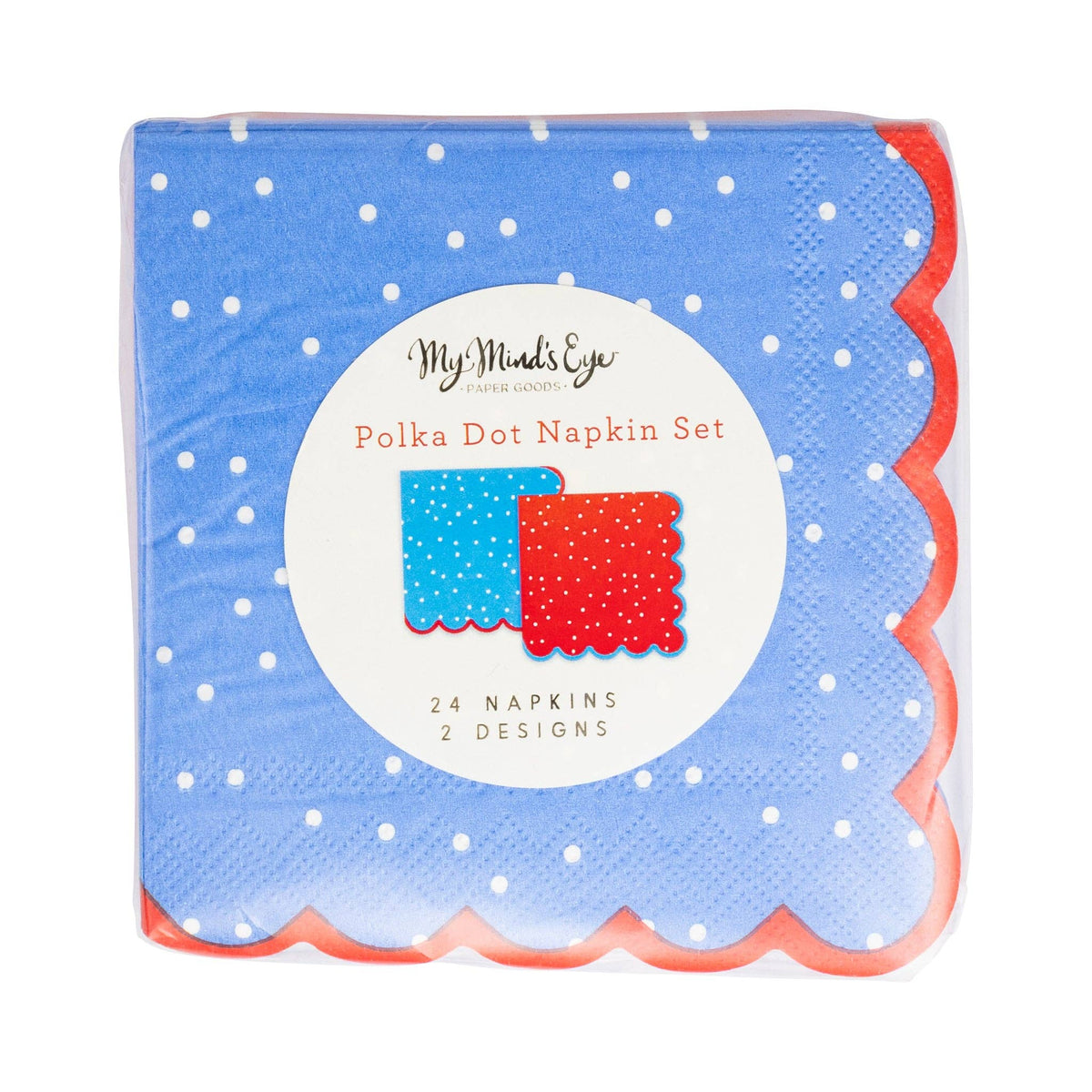 Americana Polka Dot Paper Cocktail Napkin Set - The Preppy Bunny