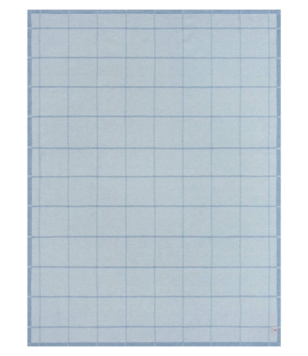 The Lightweight ChappyWrap Blanket - Windowpane Cornflower - The Preppy Bunny