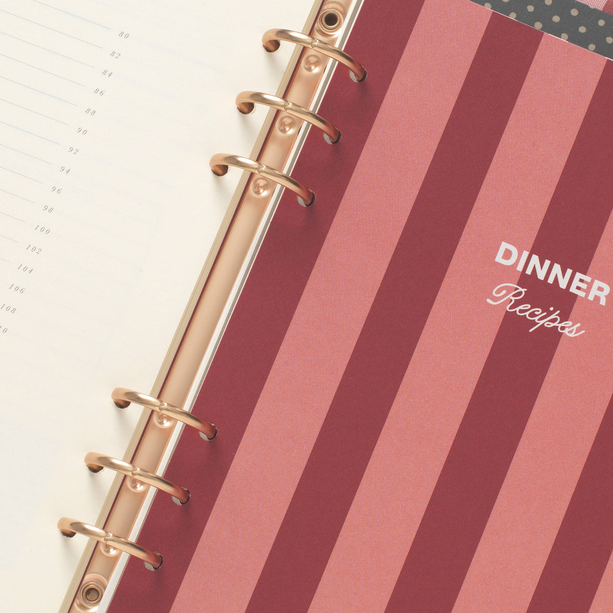 Recipe Binder-Folio - Cabana Pink