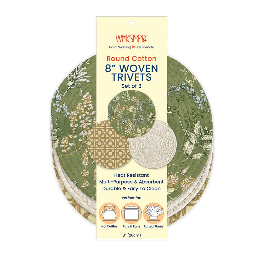 Kitchen Herbs Cotton Kitchen Trivets, Pot Holders, Hot Pads