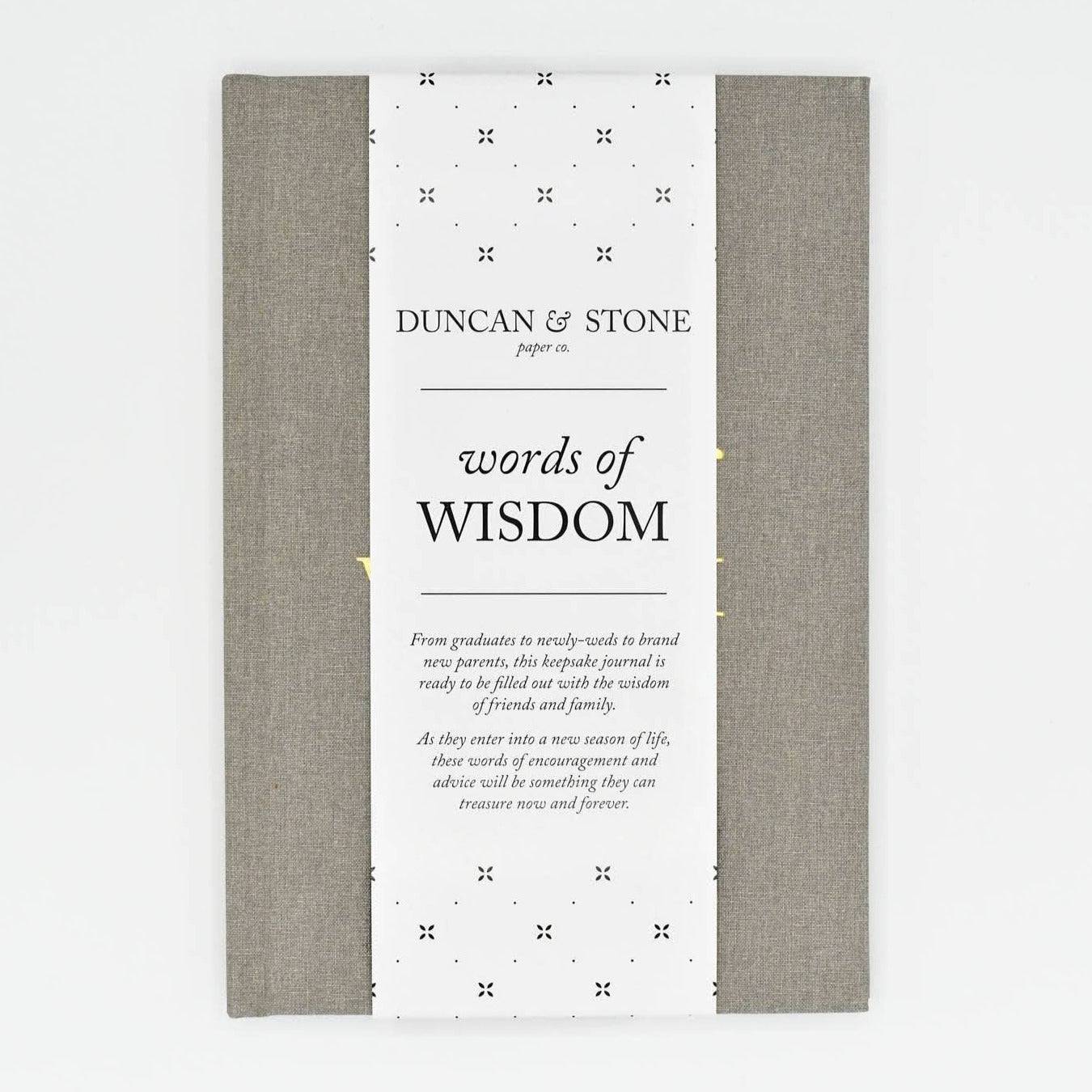 Words of Wisdom Journal for Wedding Guest Book | Baby Shower | The