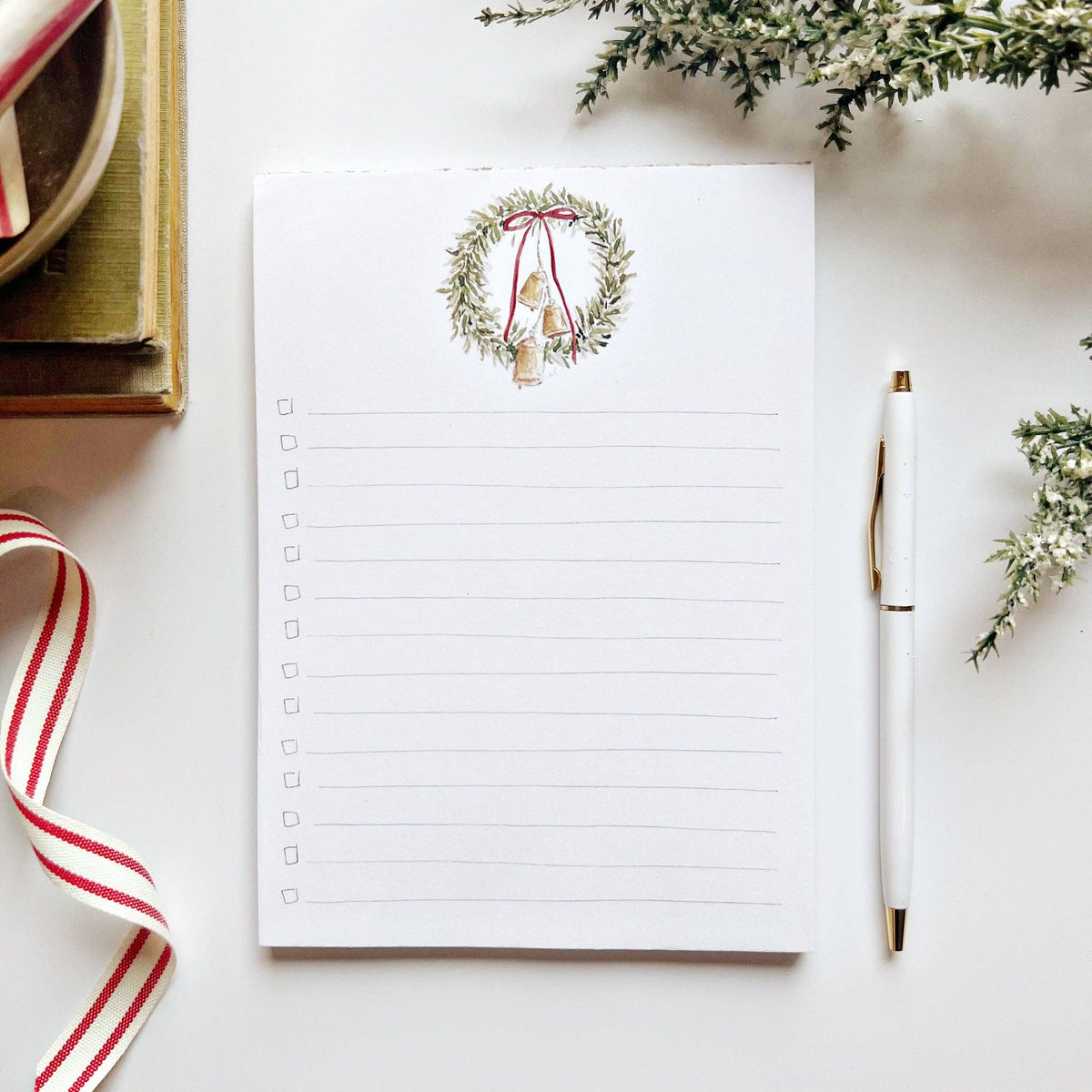Christmas Checklist Notepad - The Preppy Bunny