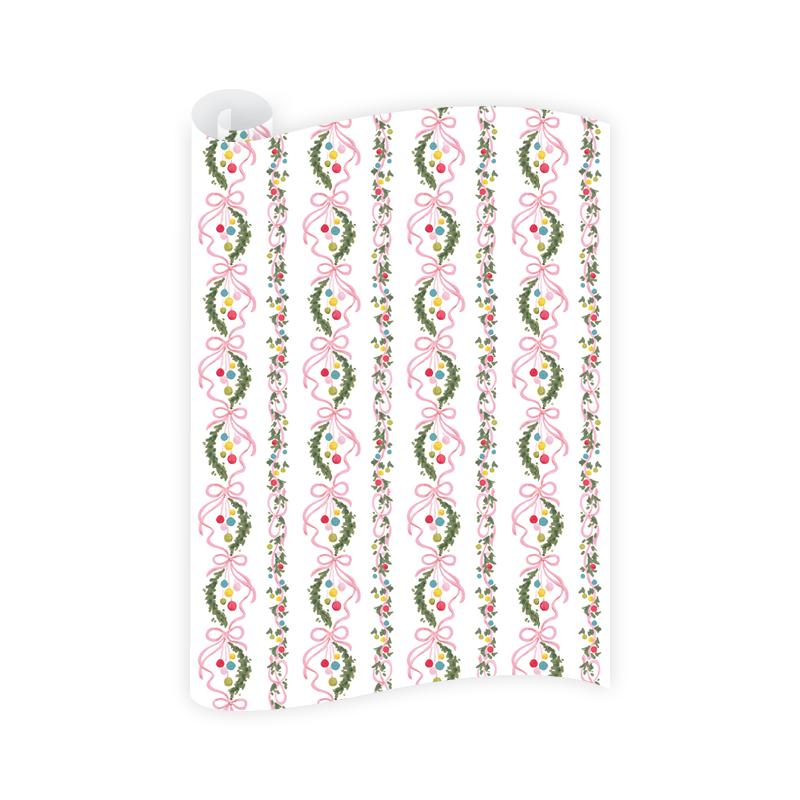 Baubles and Bows Wrapping Paper Roll - The Preppy Bunny