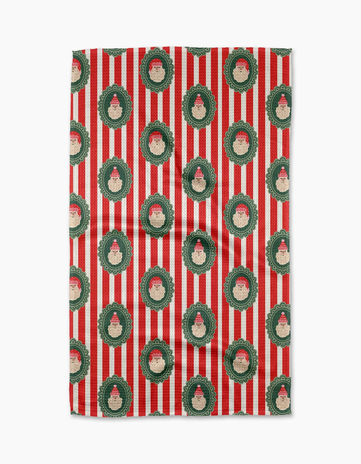 Striped Santa Tea Towel by Geometry