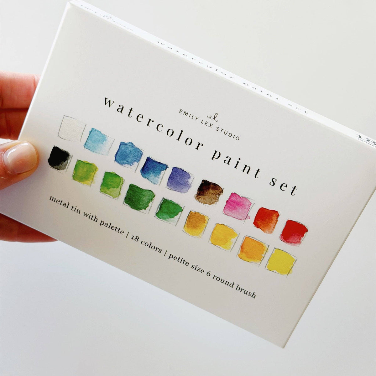 Watercolor paint set - 18 colors with brush