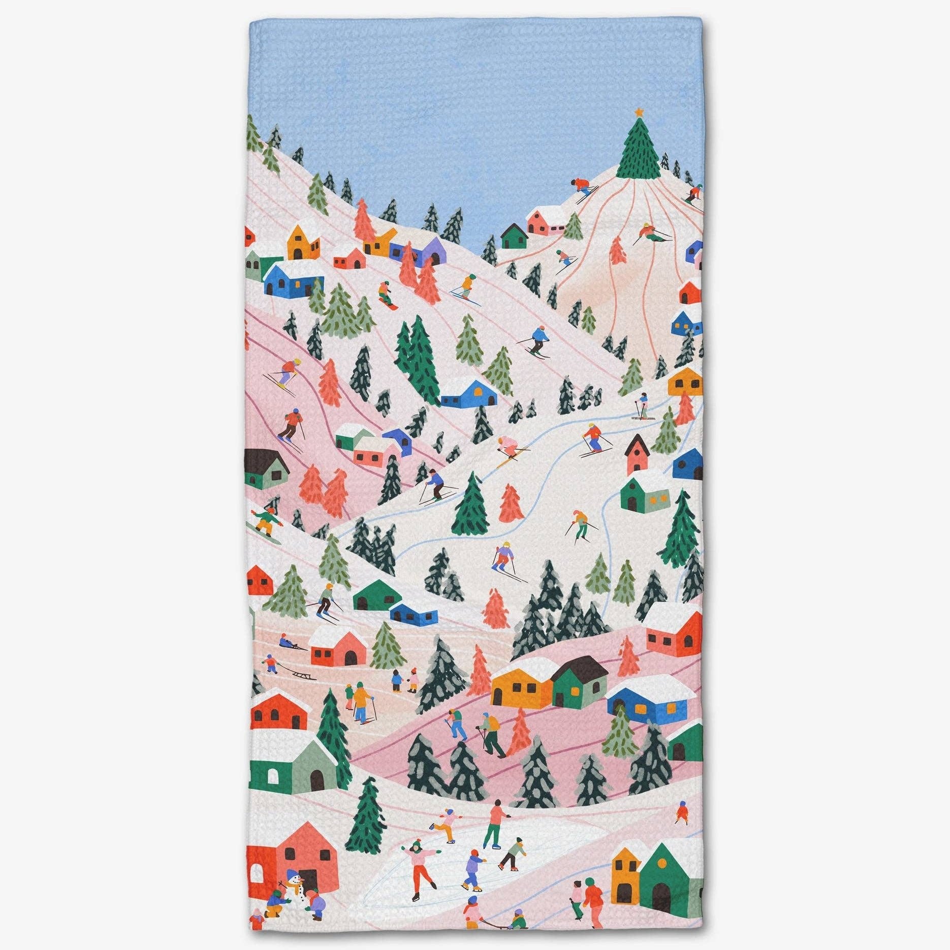 Winter Holiday Bar Towel - The Preppy Bunny