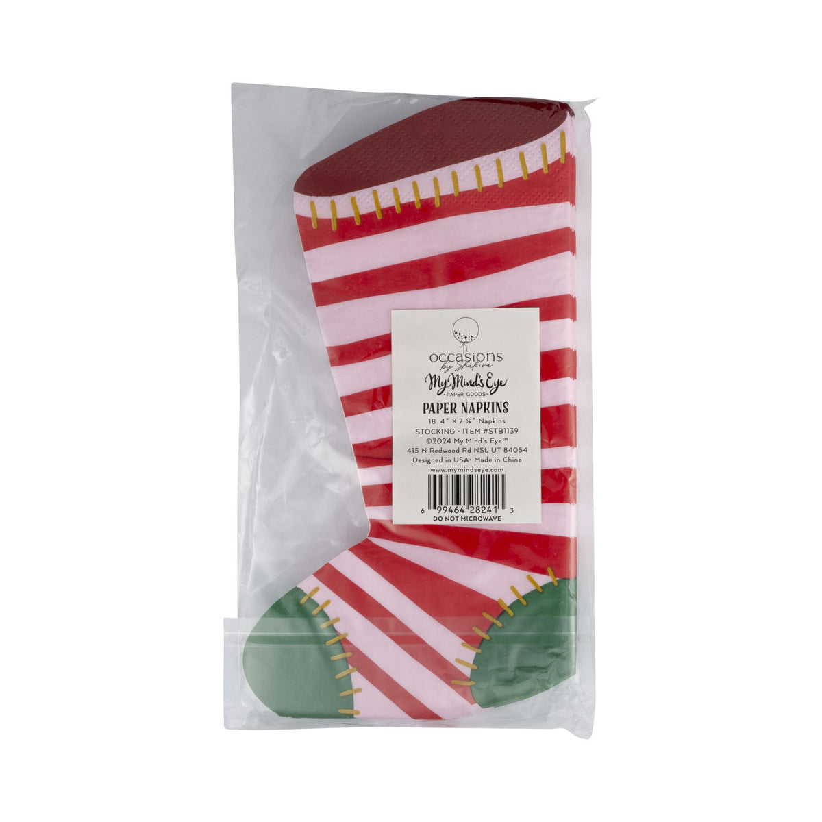 Plaid Stocking Paper Napkins