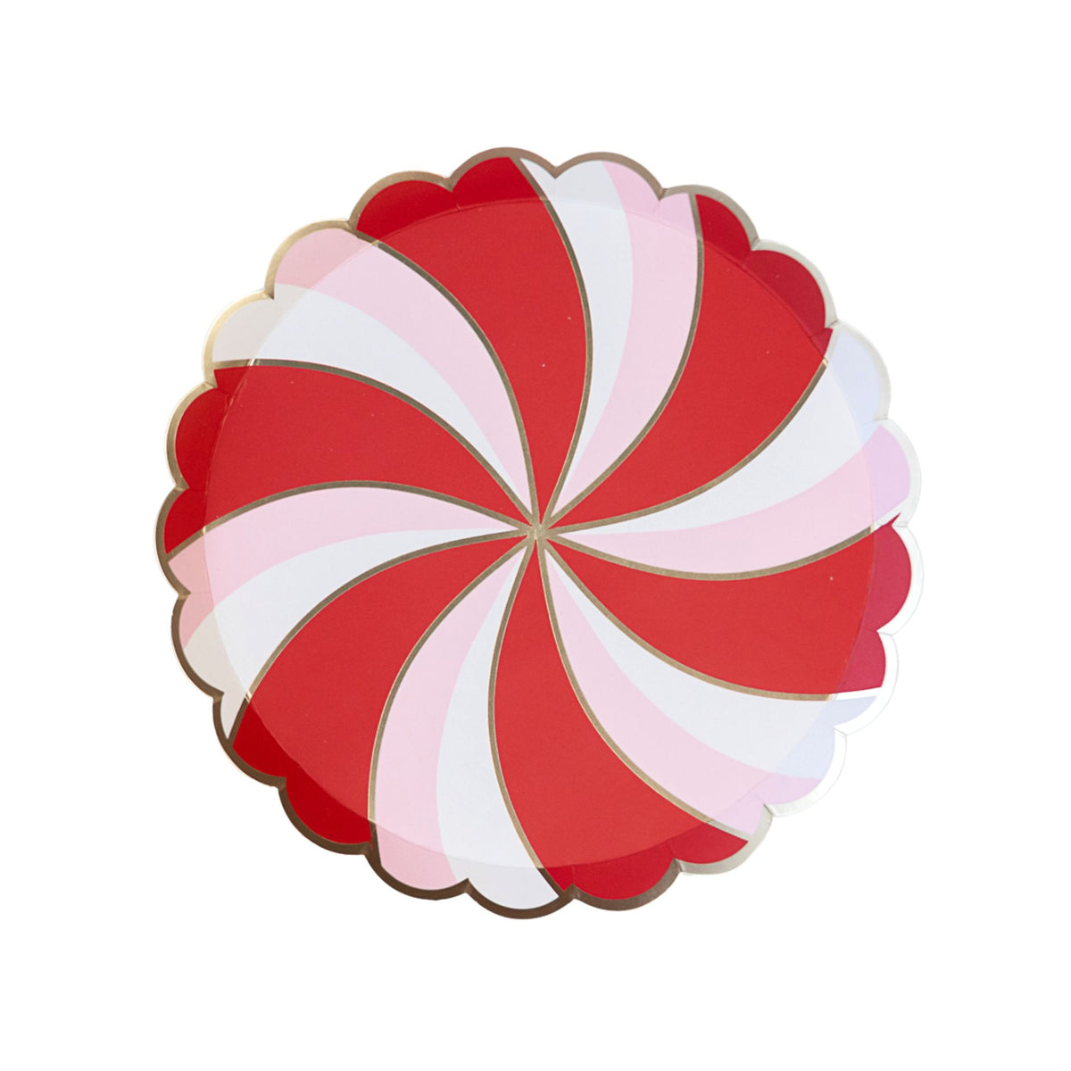 Christmas Candy Paper Scallop Plates