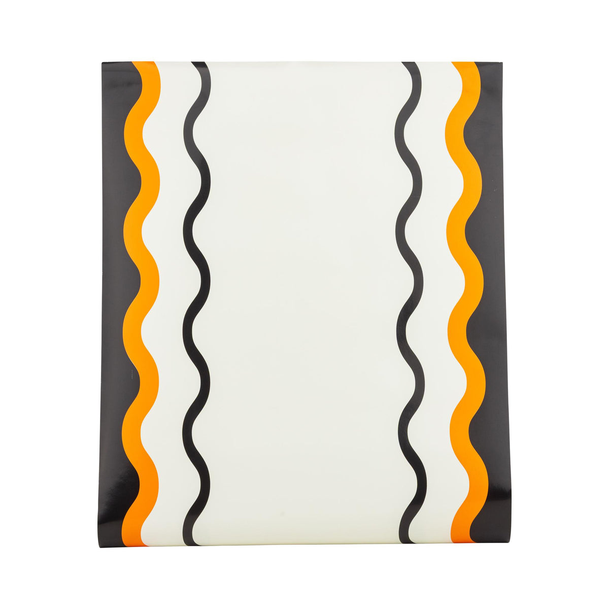 Orange and Black Ric Rac Paper Table Runner