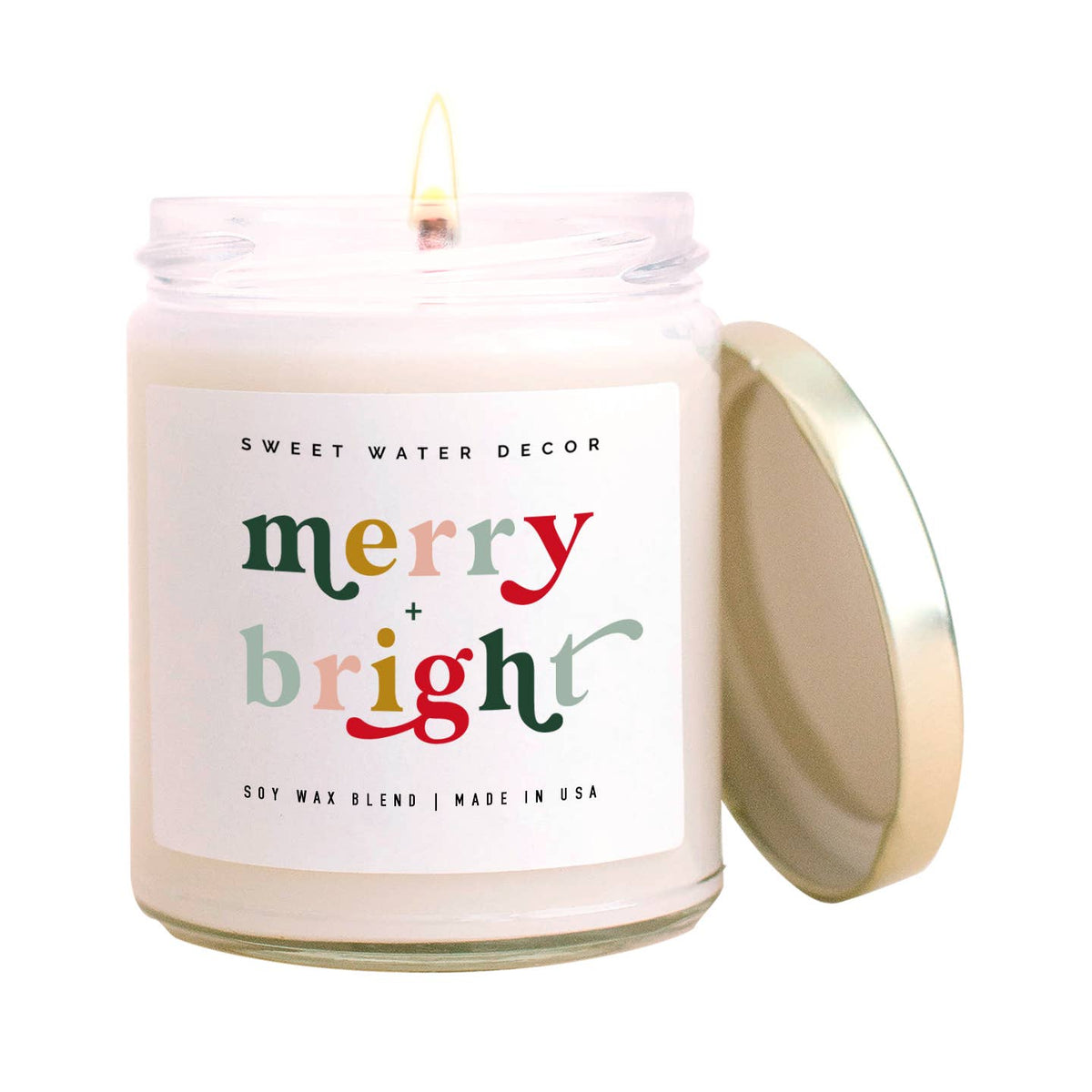 Merry and Bright 9 oz Soy Candle - The Preppy Bunny