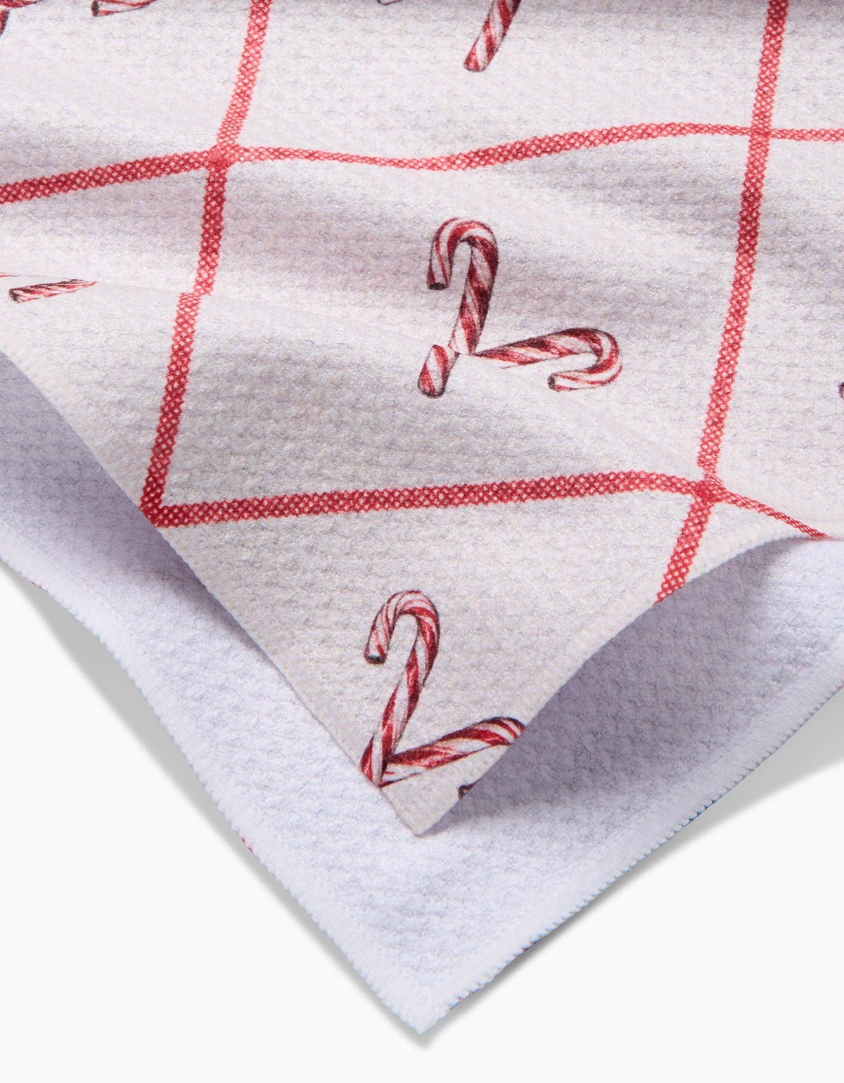 Festive Candy Canes Tea Towel by Geometry - The Preppy Bunny
