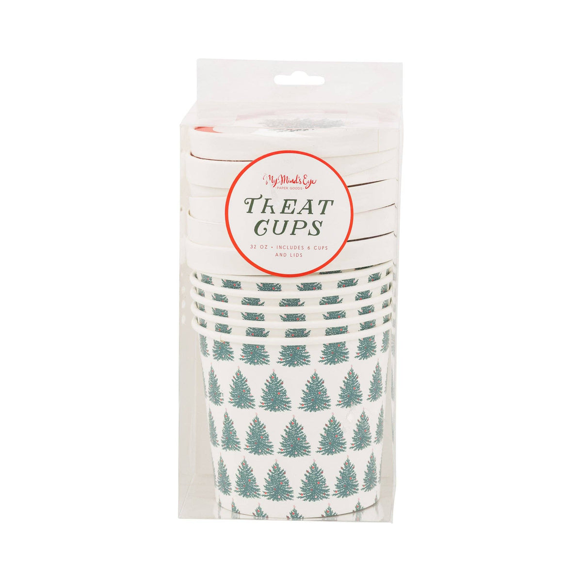 Christmas Tree Pattern Take Out Treat Cups - The Preppy Bunny