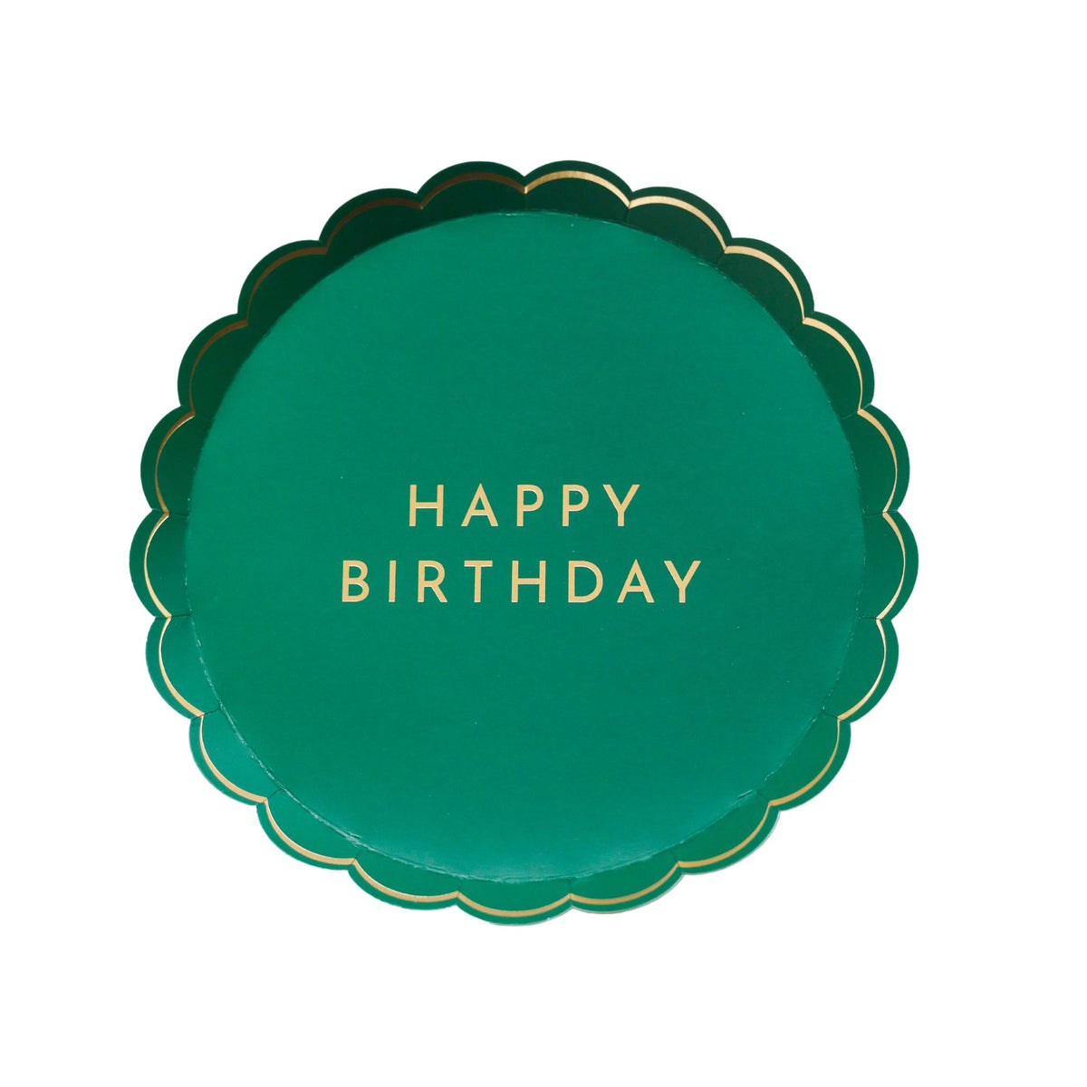 EMERALD GREEN SIGNATURE HAPPY BIRTHDAY SMALL PLATES - The Preppy Bunny