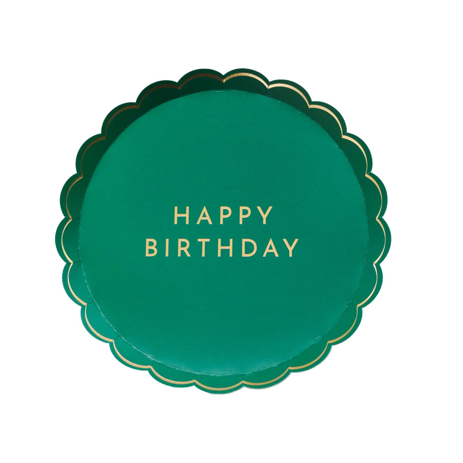 EMERALD GREEN SIGNATURE HAPPY BIRTHDAY SMALL PLATES - The Preppy Bunny