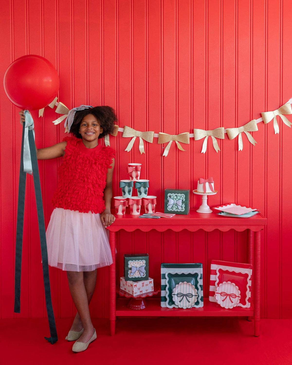 Red and Pink Bow Paper Cups - The Preppy Bunny