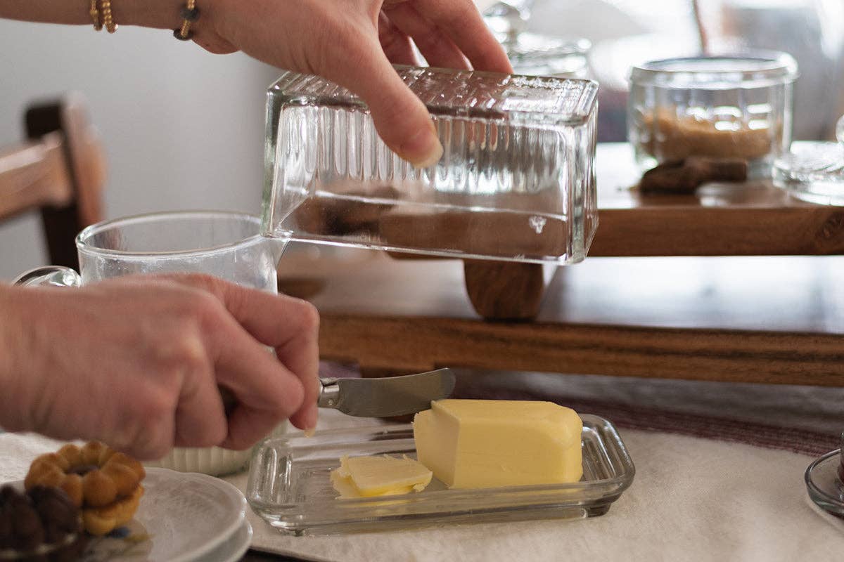 Bistro Glass Butter Dish - The Preppy Bunny