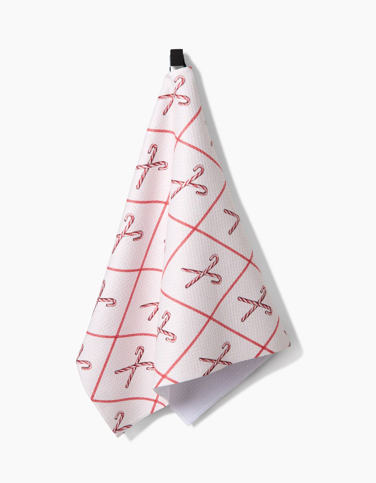 Festive Candy Canes Tea Towel by Geometry - The Preppy Bunny
