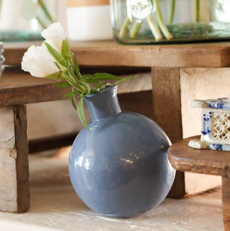 Denim Sphere Bud Vase