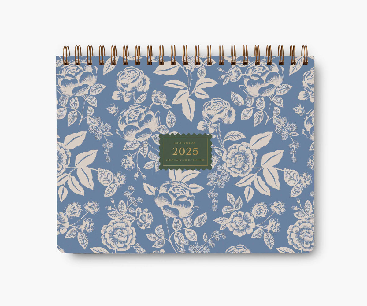 2025 English Rose 12-Month Top Spiral Planner