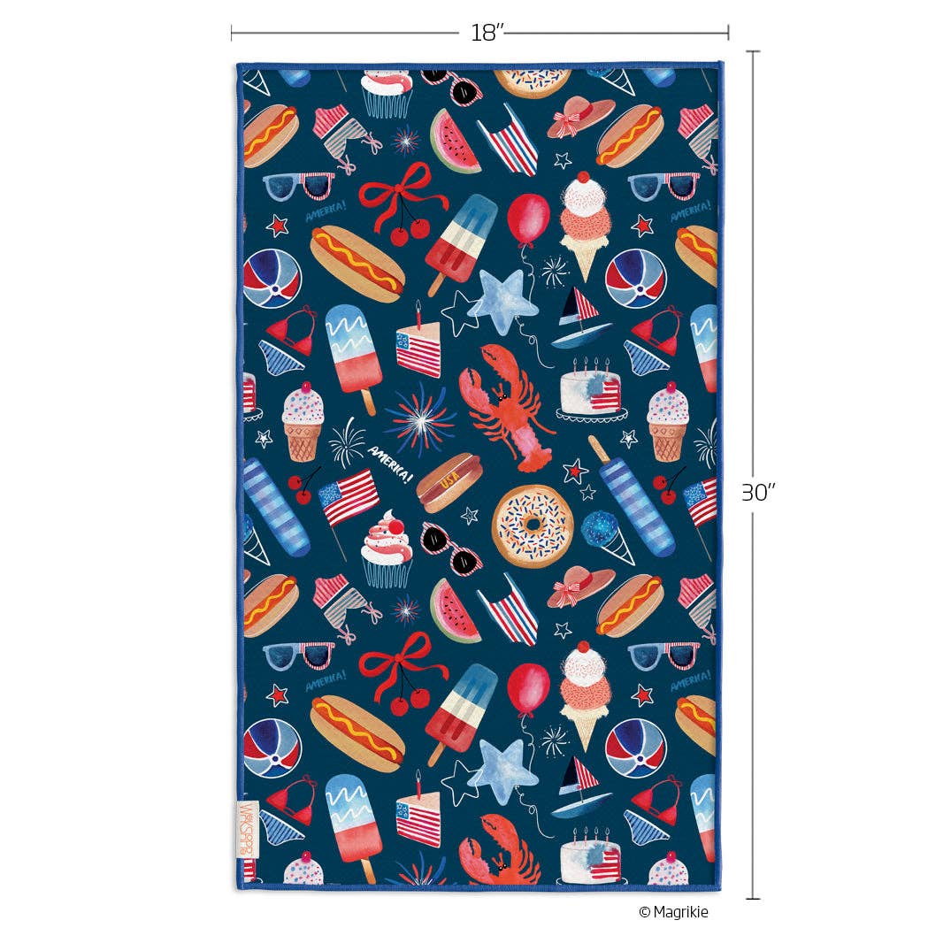 Summer Favorites Microfiber Kitchen Towel - The Preppy Bunny