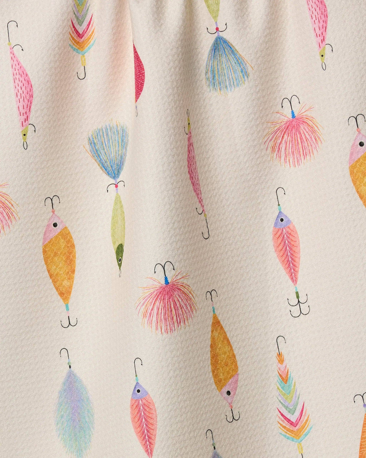 Fishing Lures Tea Towel by Geometry