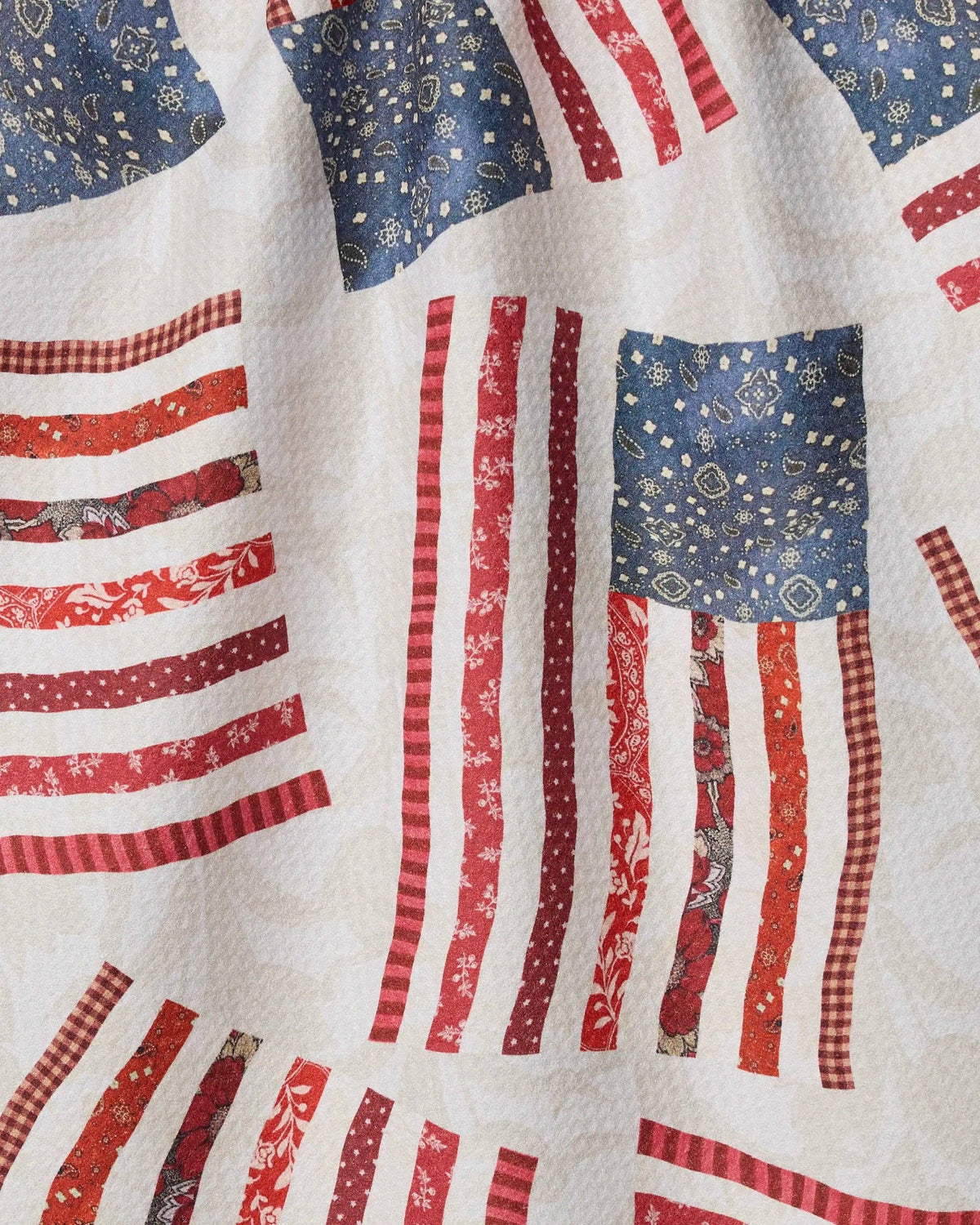 Patchwork Flags Tea Towel by Geometry