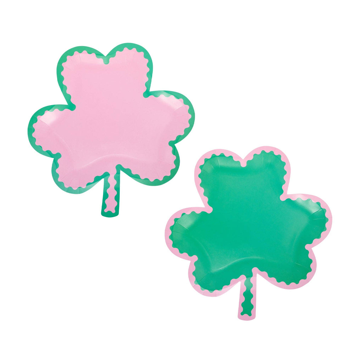Pink and Green Shamrock Plate Set - The Preppy Bunny