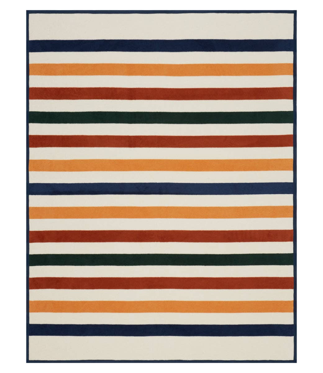 Vintage Casco Bay Stripe Blanket by ChappyWrap