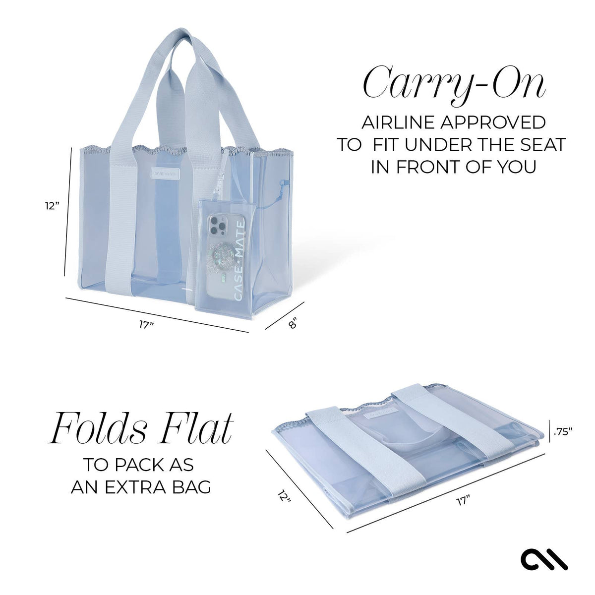 Case-Mate Carolina Blue Crochet Wave Jelly Tote Bag - The Preppy Bunny