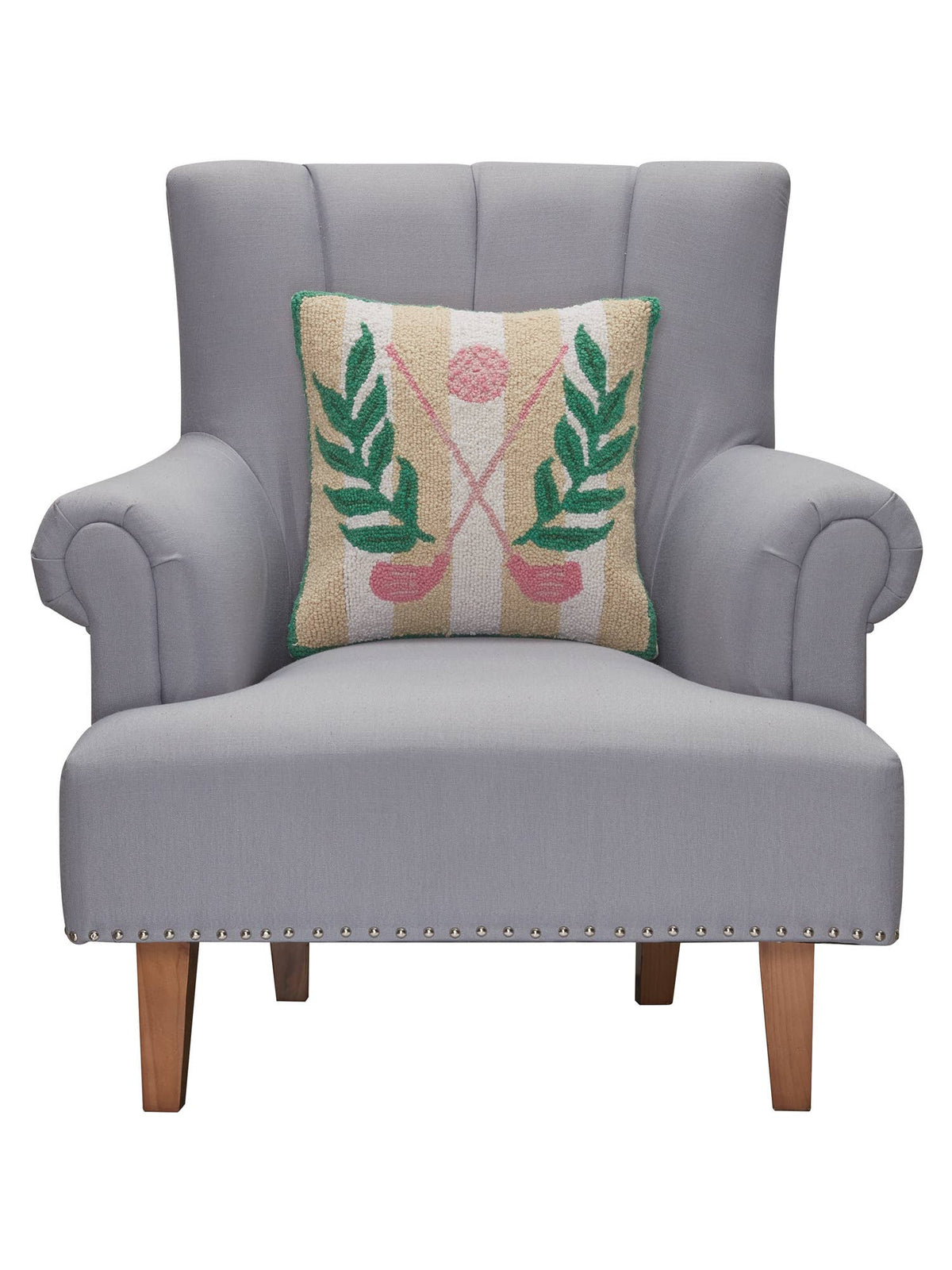 Golf With Wreath Hook Pillow - The Preppy Bunny