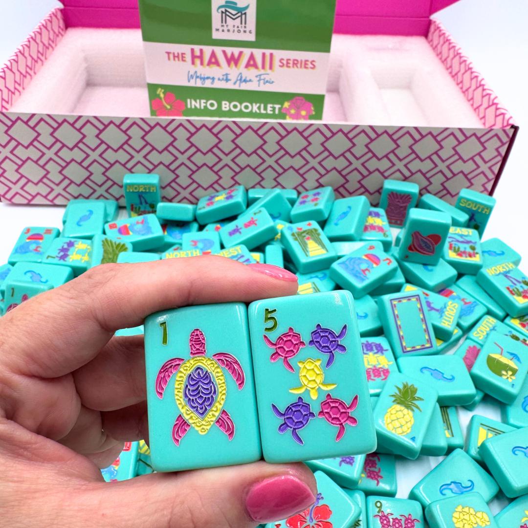 THE HAWAII SERIES | Mahjong Tile Set with Aloha Flair - The Preppy Bunny